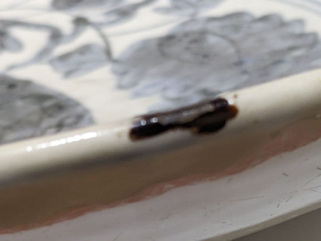 ♦中国陶磁 猿草花文 呉州手 染付大皿 明時代末 漳州窯 青花磁器 古美術骨董品