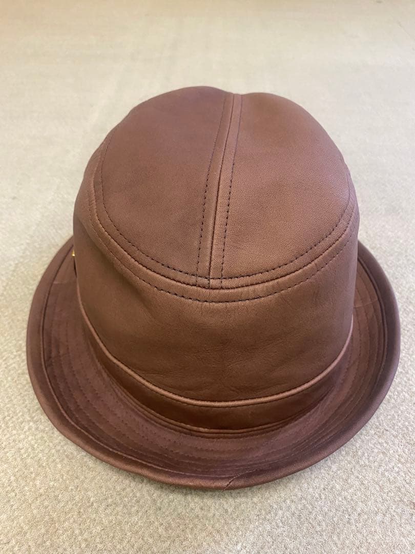 最終価格！KNOX ブラウン レザー バケットハット