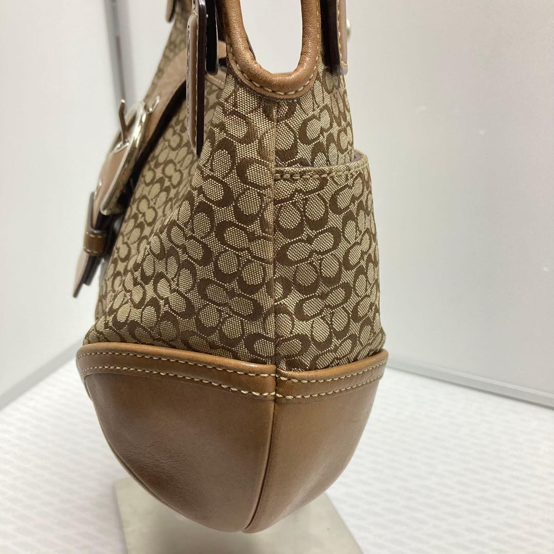 コーチ COACH ショルダーバッグ 7074 ミニシグネチャー　ベージュ　茶