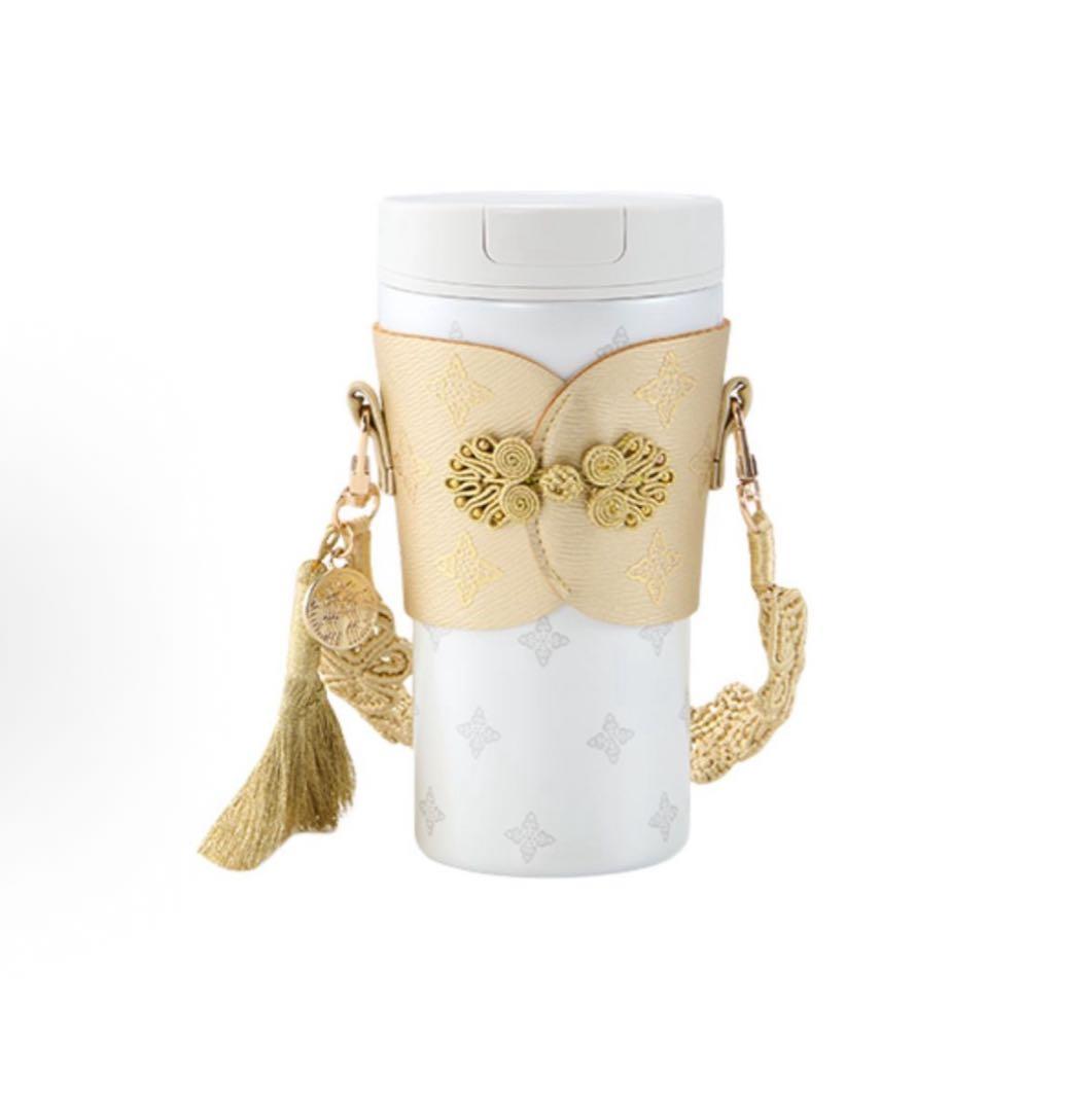 海外限定 Starbucks ステンレスボトル カップスリーブ付き ホワイト