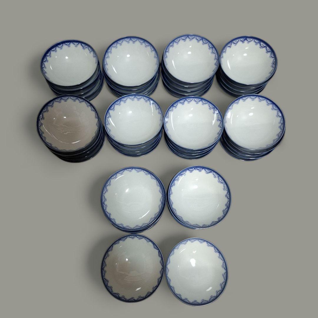 有田焼　鍋島焼　唐子茶碗　唐子5人衆　昭和レトロ　飯椀　50個セット　新品未使用