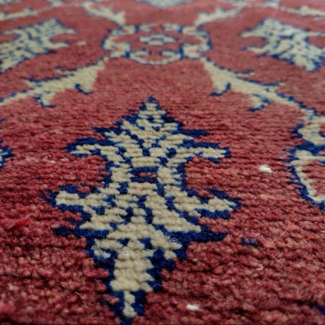 【人気の紋章柄】83×157 トルコヴィンテージラグ