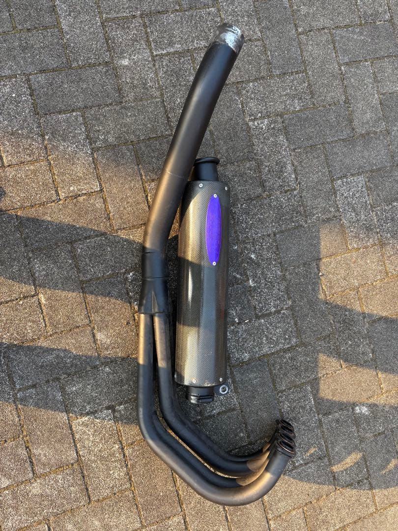 ASAHINAレーシングマフラー。サイレンサー付き。 フルエキゾースト