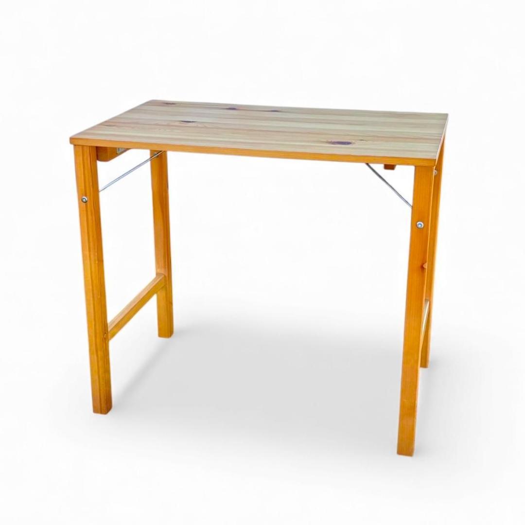 美品 無印良品 MUJI 折りたたみデスク デスク テーブル 天然木 廃盤