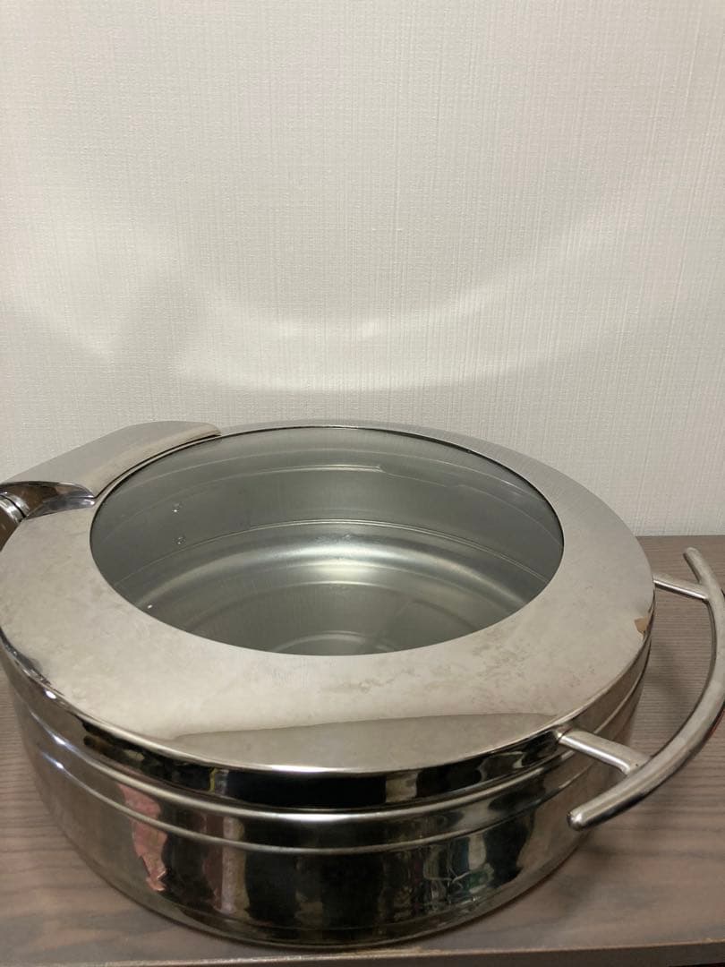 KINGO ロイヤル丸チェーフィング フードパン無ガラスカバー式＋専用スタンド