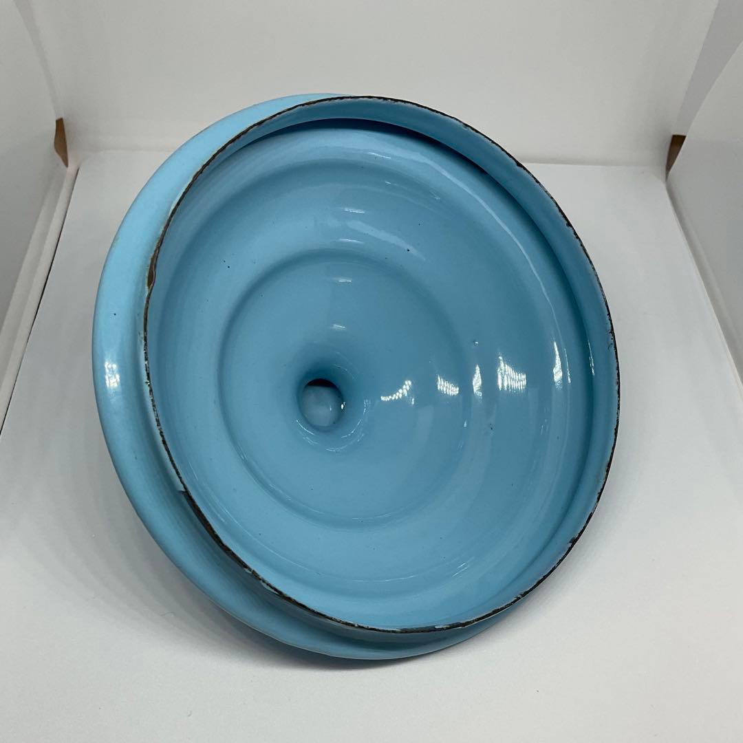 イギリス　アンティークキャニスター　ブルー