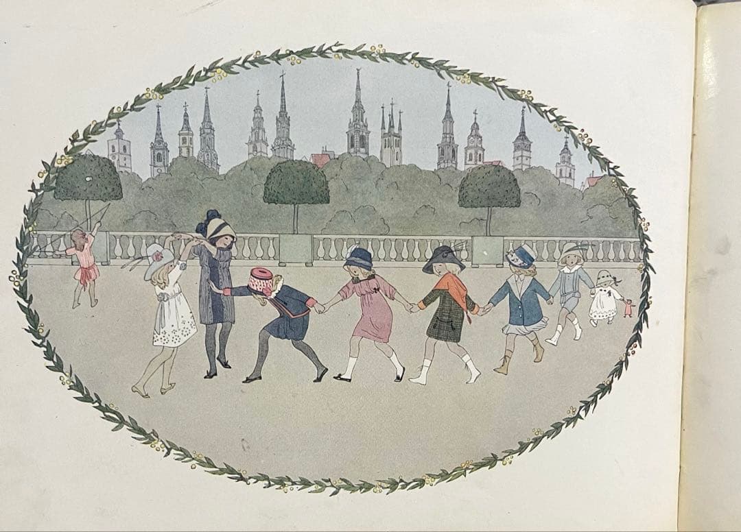 No.373希少 アンティーク洋書 古書 ル・メール 絵本 児童書　童謡