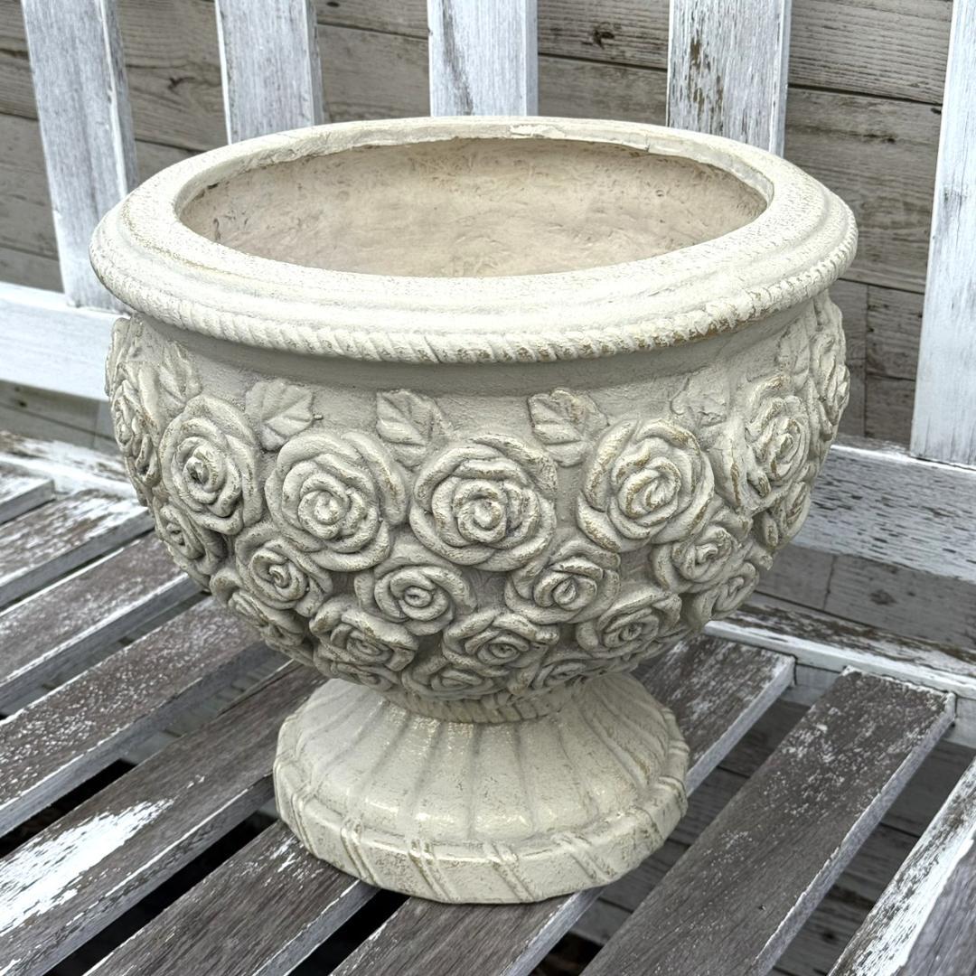 グラスファイバー ゴブレット ローズ 植木鉢 プランター 鉢 ガーデニング