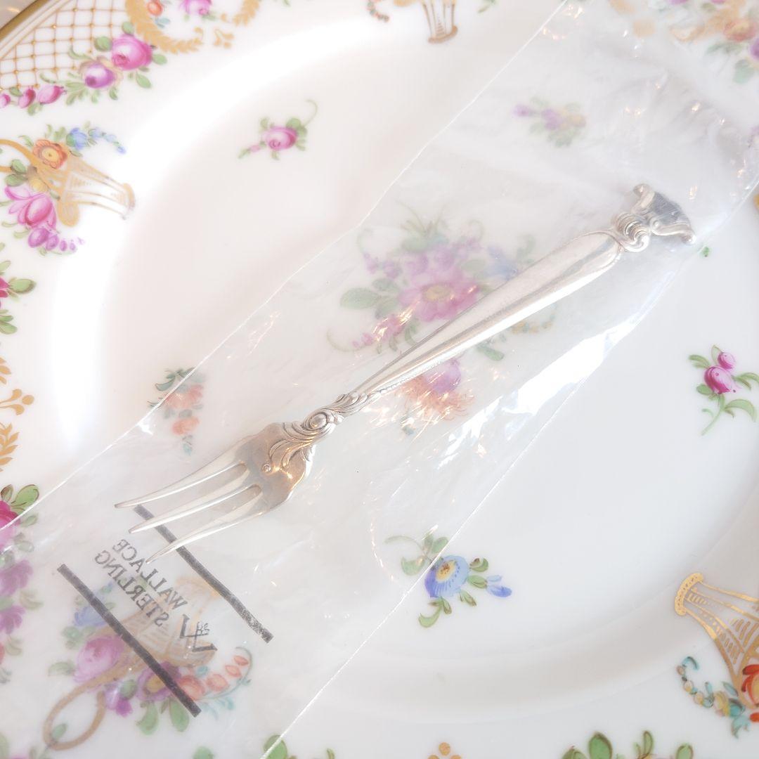 アメリカ　Wallace　純銀　Stirling　スターリングシルバー　フォーク