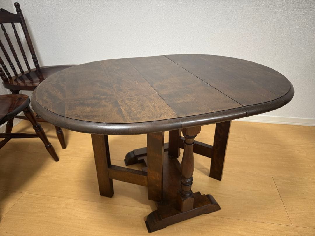 松本民芸家具！M型 高級バタフライテーブル 刻印有 松本民藝家具 ゲートレッグ