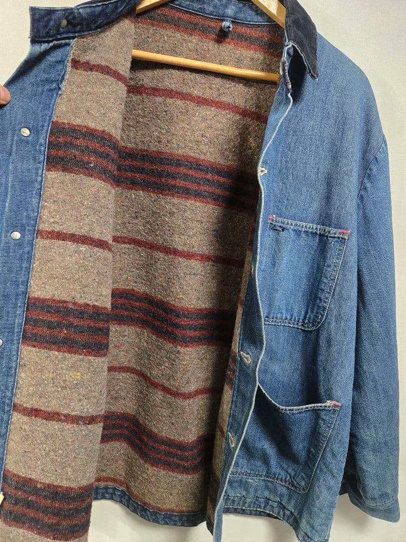 60s70s Wrangler BLUE BELL デニム カバーオール 44