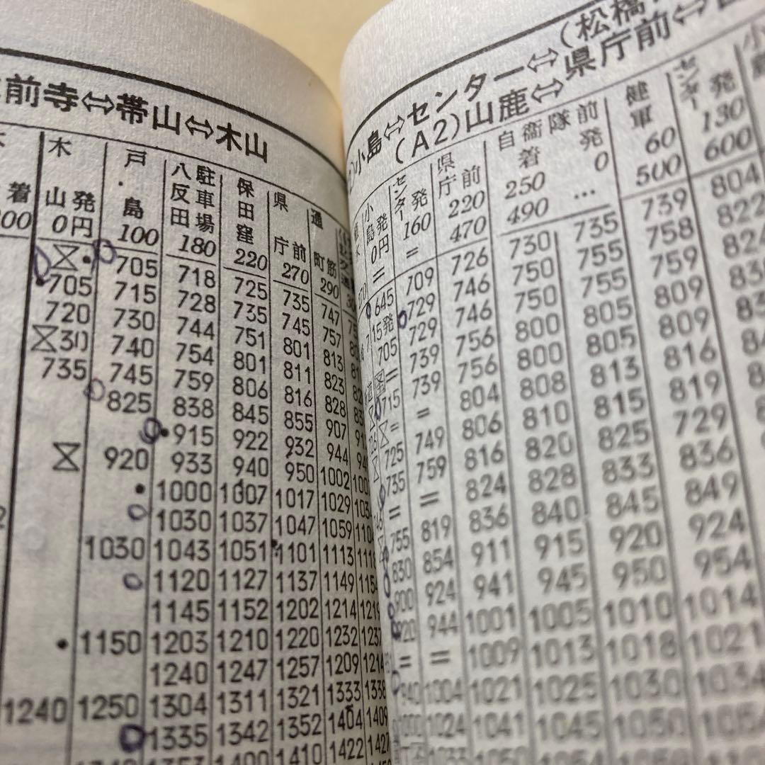 1977年8月1日、現在熊本総合時刻表