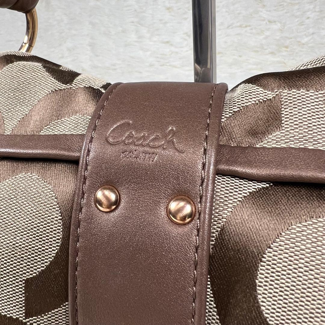 コーチ オプアート ワンショルダーバッグ アクセサリーポーチ パーカー