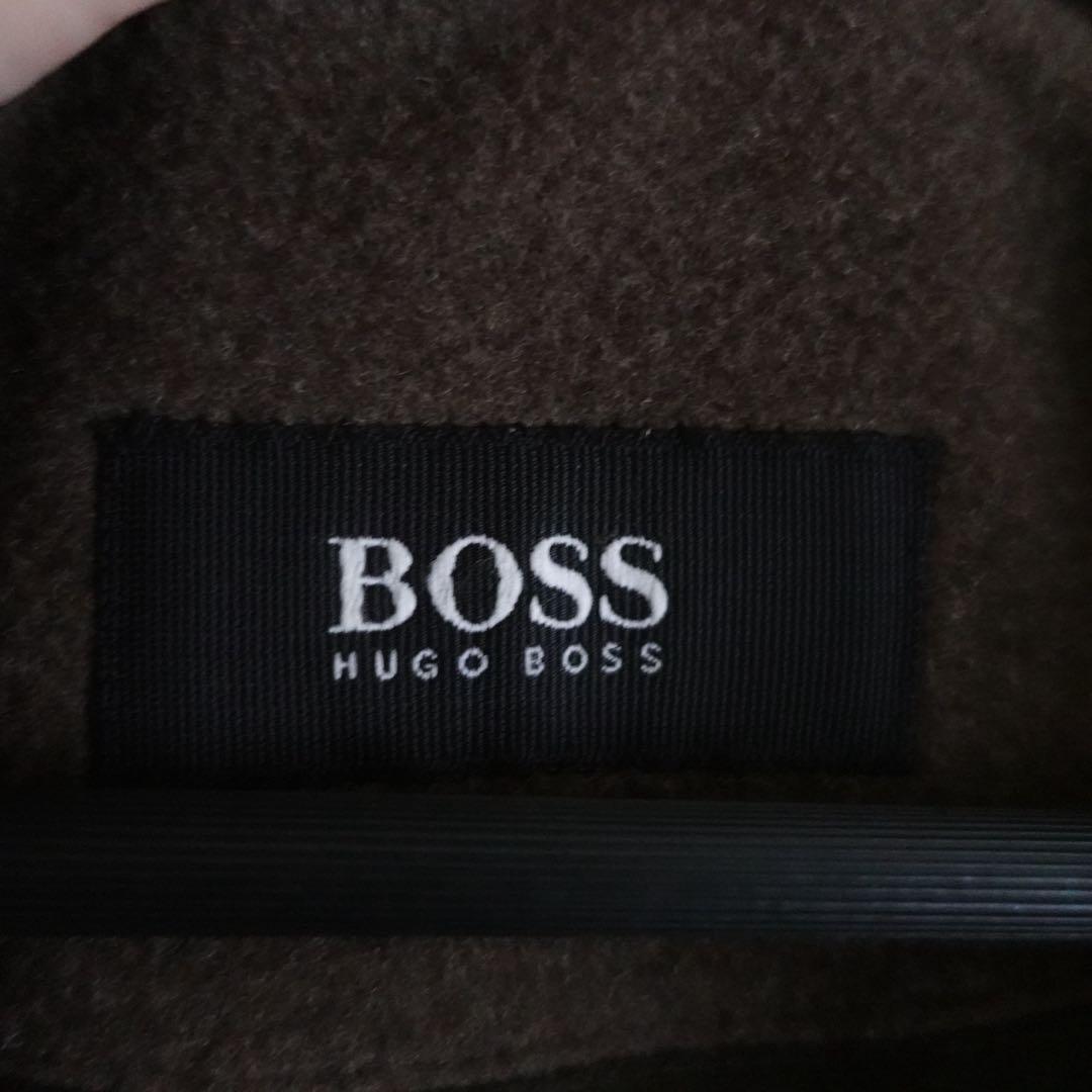 1990s HUGO BOSS ウールメルトン　スタンドカラーコート　ブラウン