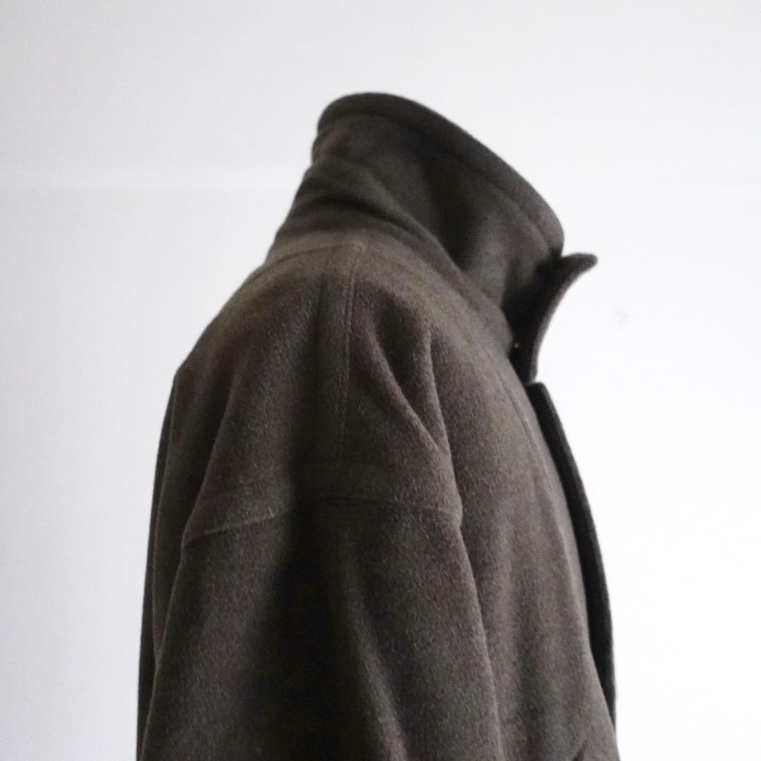 1990s HUGO BOSS ウールメルトン　スタンドカラーコート　ブラウン