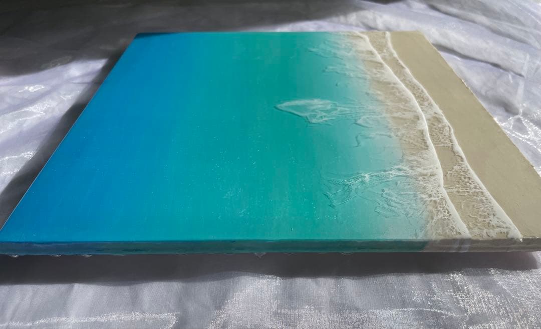 3連ロングパネル　全長90㎝ オーシャンレジン　海アート　ギフト　壁掛けアート