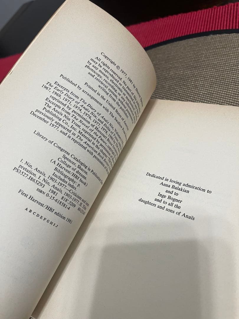 希少　The Writings of Anaïs Nin