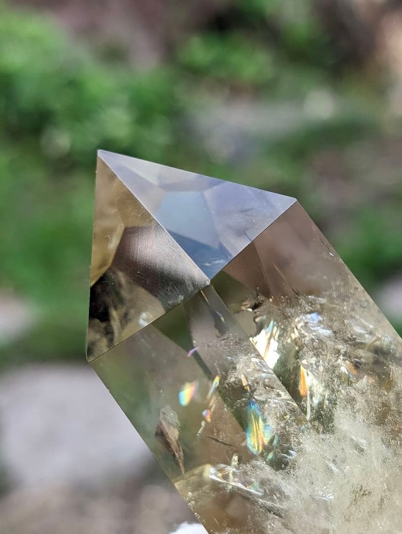 299g 虹　シトリン ポイント クラスター Point 柱 ポイントgi5