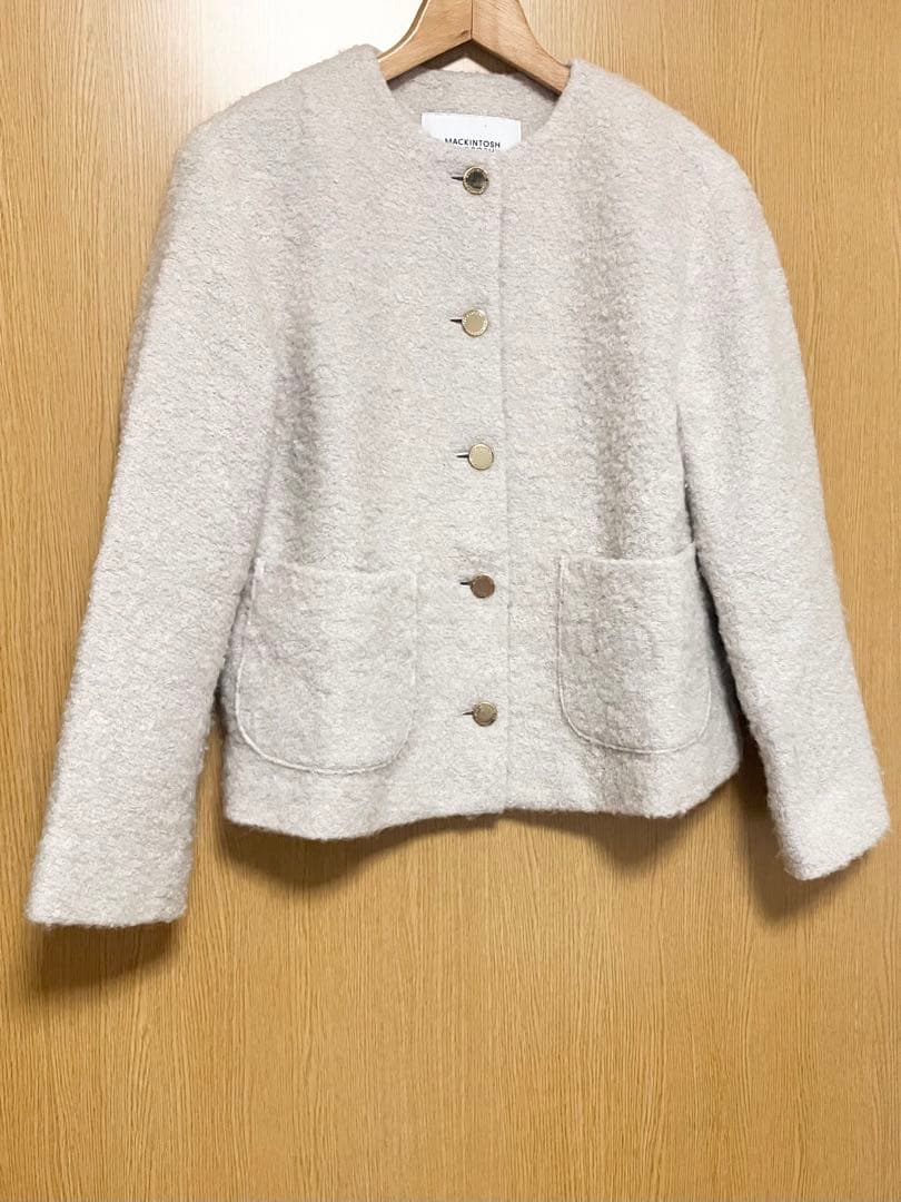 23AW マッキントッシュフィロソフィー　ノーカラーコート　ショートコート