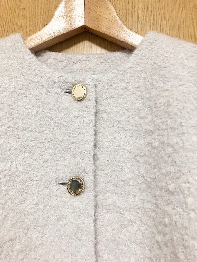 23AW マッキントッシュフィロソフィー　ノーカラーコート　ショートコート