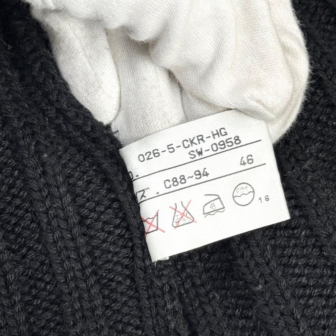 Jean Paul Gaultier ドライバーズニット フルジップ 46 黒