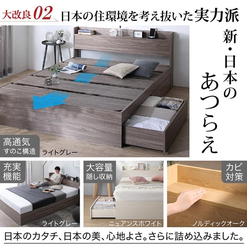 最安値！マットレスなし シングルベッド 　収納 コンセント 送料込み！ 22