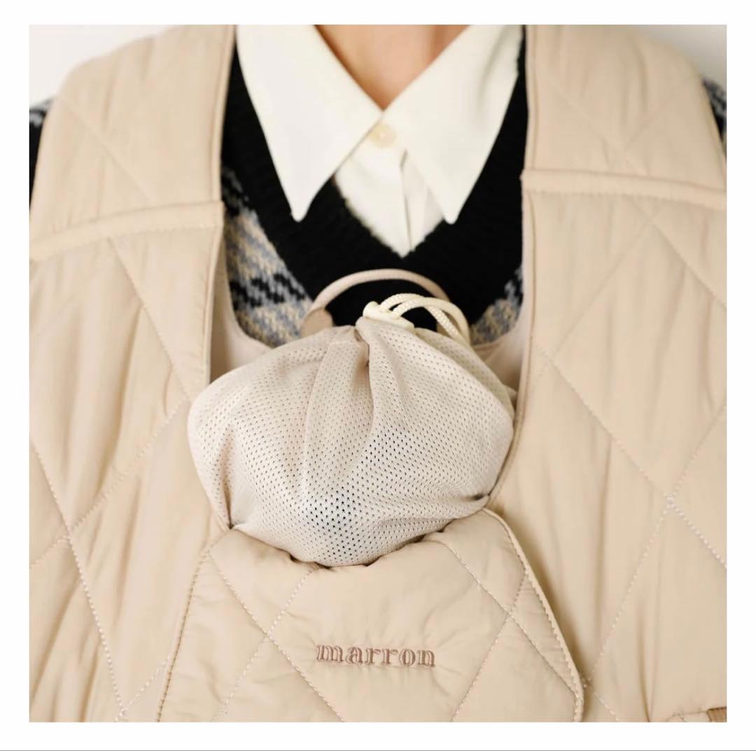 【mi】moncheri キルティングフロントリュック S ベージュ