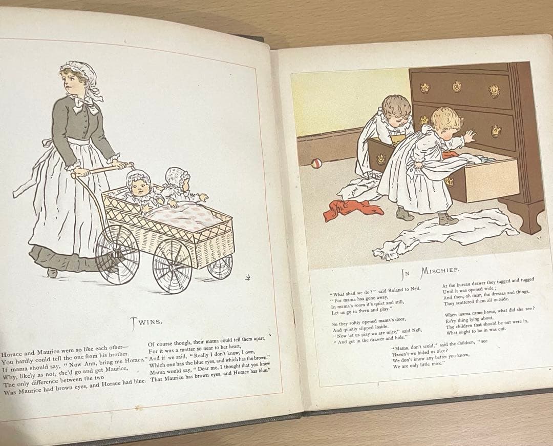 N o.383 希少 アンティーク 洋書 絵本 ビクトリアン 児童書 童謡