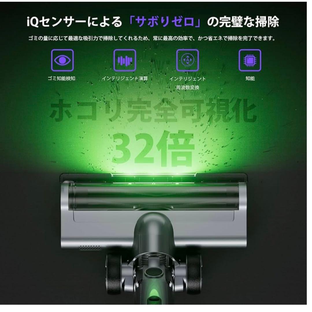 新品　コードレス掃除機 超強力吸引 最大65分連続稼働 自立式 ディスプレイ表示