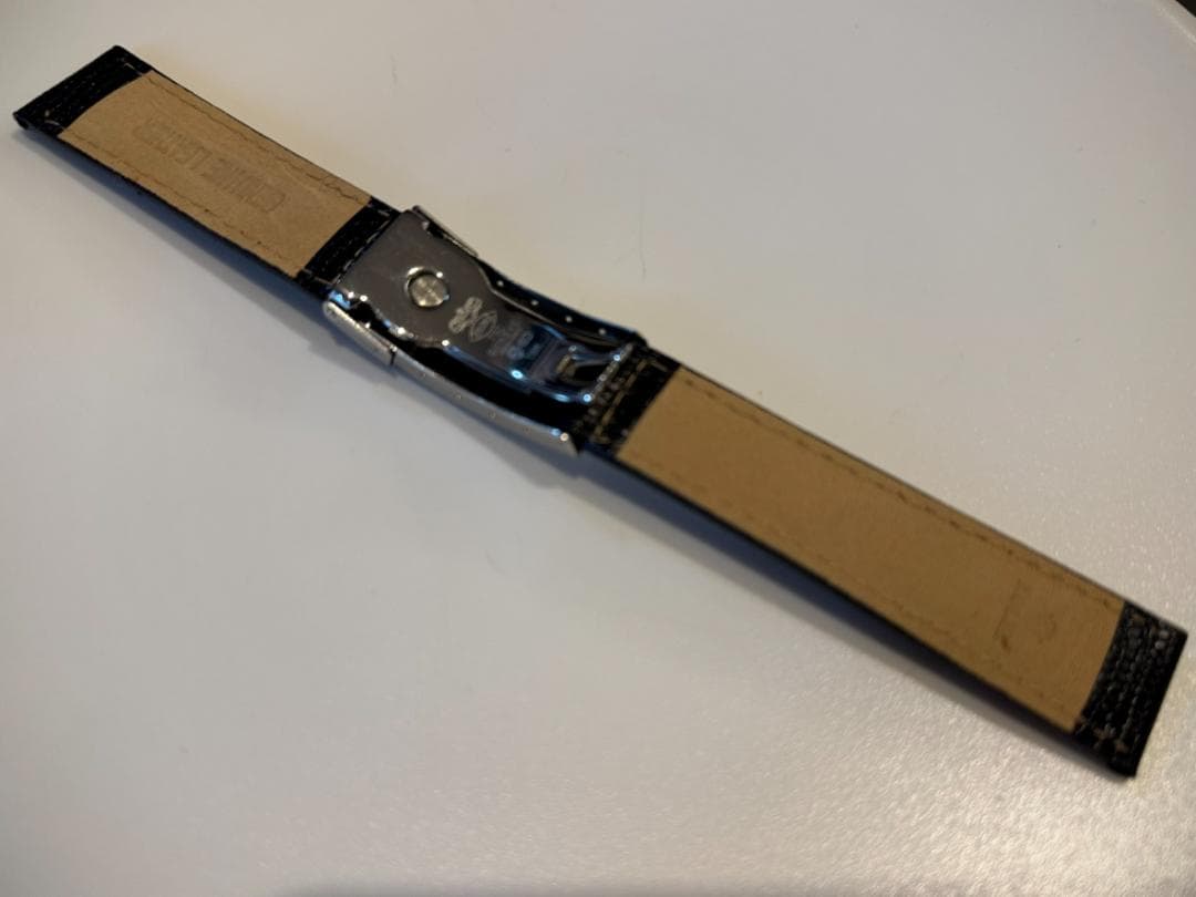 ◇腕時計 レザーベルト 本革 金属バックル 幅20mm 黒 ロレックスなどに◇