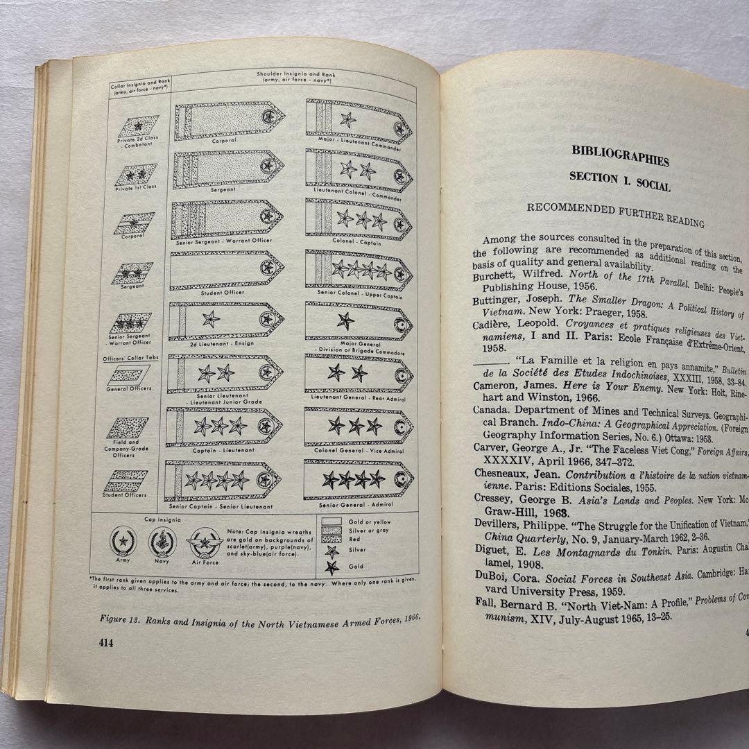 【洋書・戦争】北ベトナム地域ハンドブック 1967年 米国製 経年劣化あり