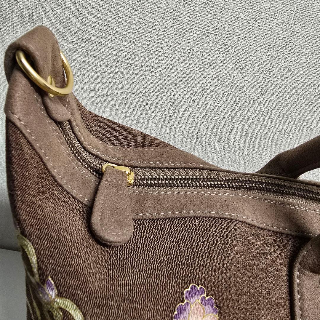 京都 岡島 シルク100% ハンドバッグ ソフリナ 新品未使用！