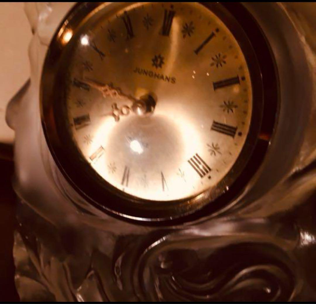 湯布院アンティークJUNGHANS/ユンハンス 女神 置時計ドイツ製 ガラス