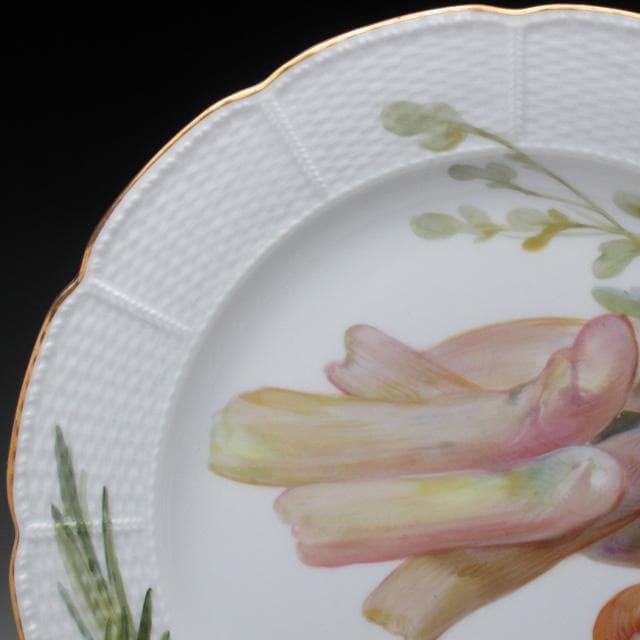ニンフェンブルク 野菜絵 プレート アンティーク 19世紀末 24cm