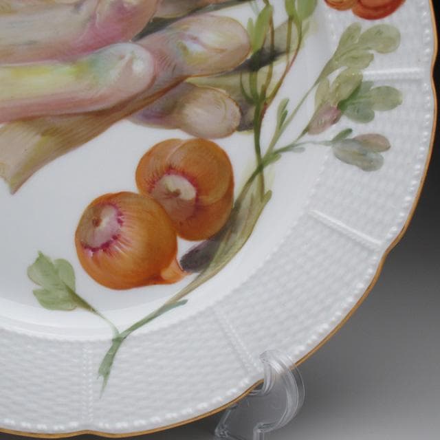 ニンフェンブルク 野菜絵 プレート アンティーク 19世紀末 24cm