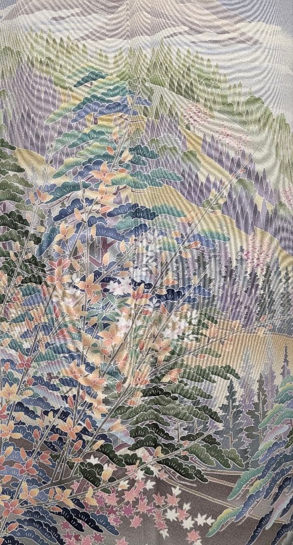 jimina北島　未使用裾模様訪問着　一つ紋入り２点セット袋帯【変更あり】