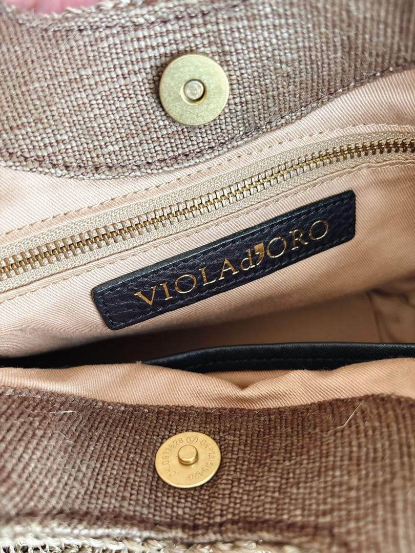【新品】VIOLADORO かごバッグ レザーハンドル