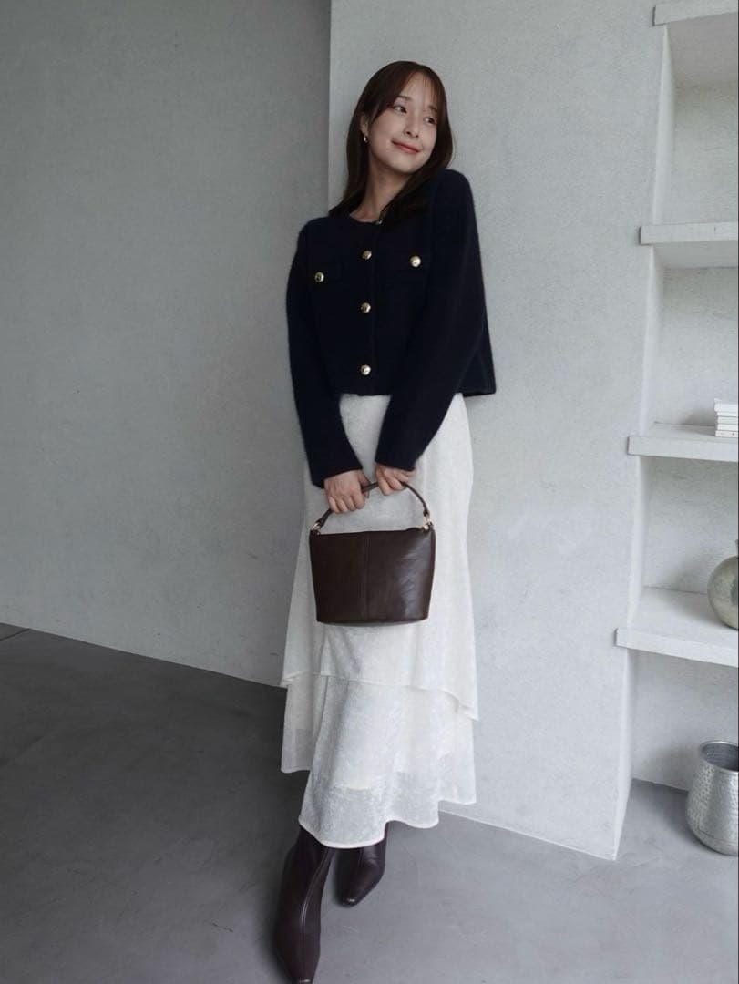 LAGUNAMOON CHNラクーンニットジャケットキャミソールセット　ネイビー