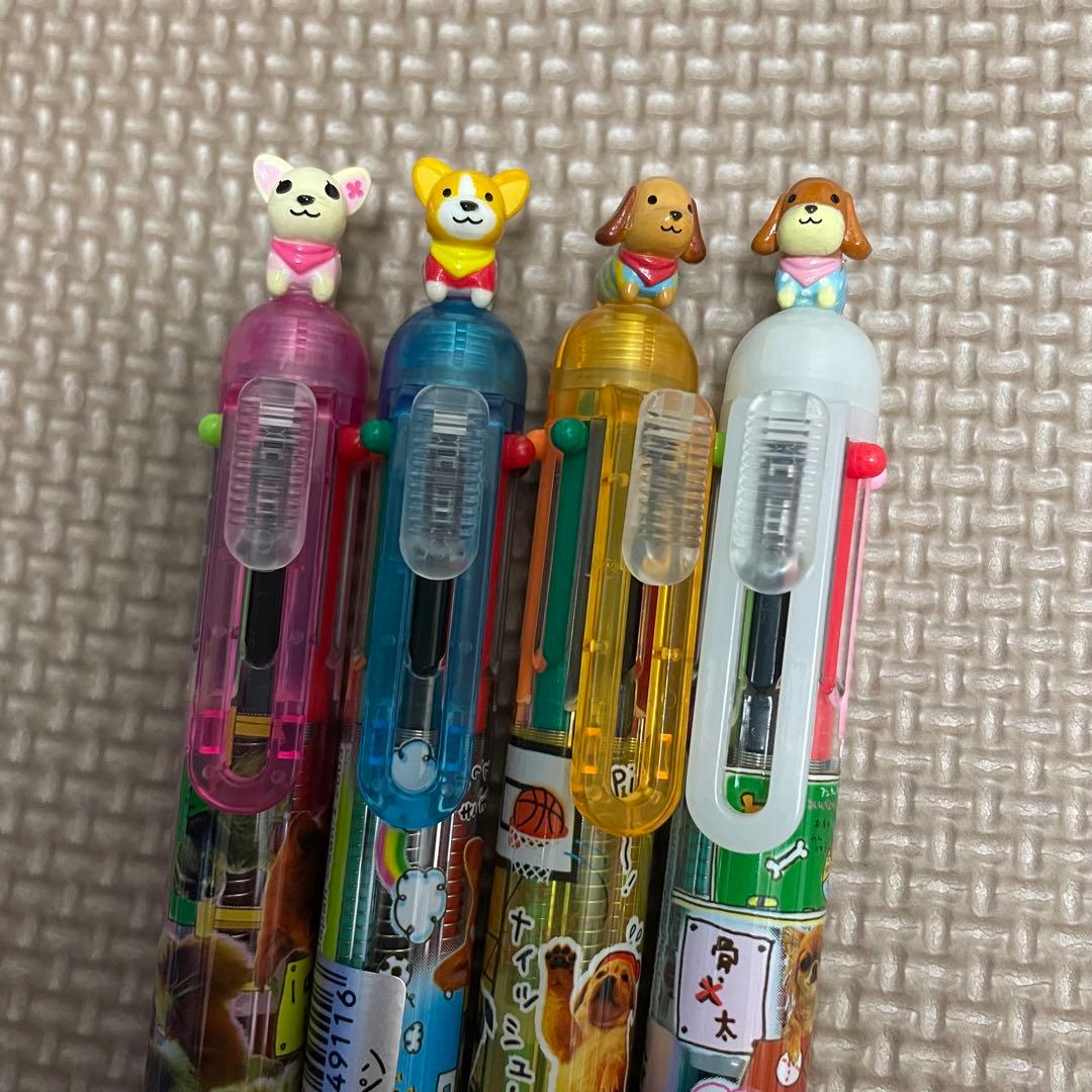 サンエックス　わんわんわんこ　わんこ学校　6色ボールペン　4本セット