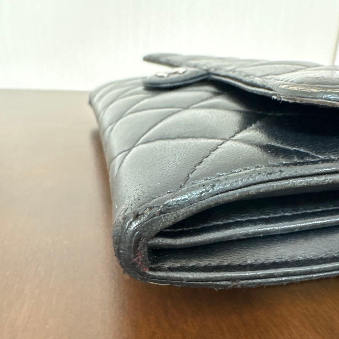 CHANEL マトラッセ ロングウォレット ラムスキン ゴールド 長財布