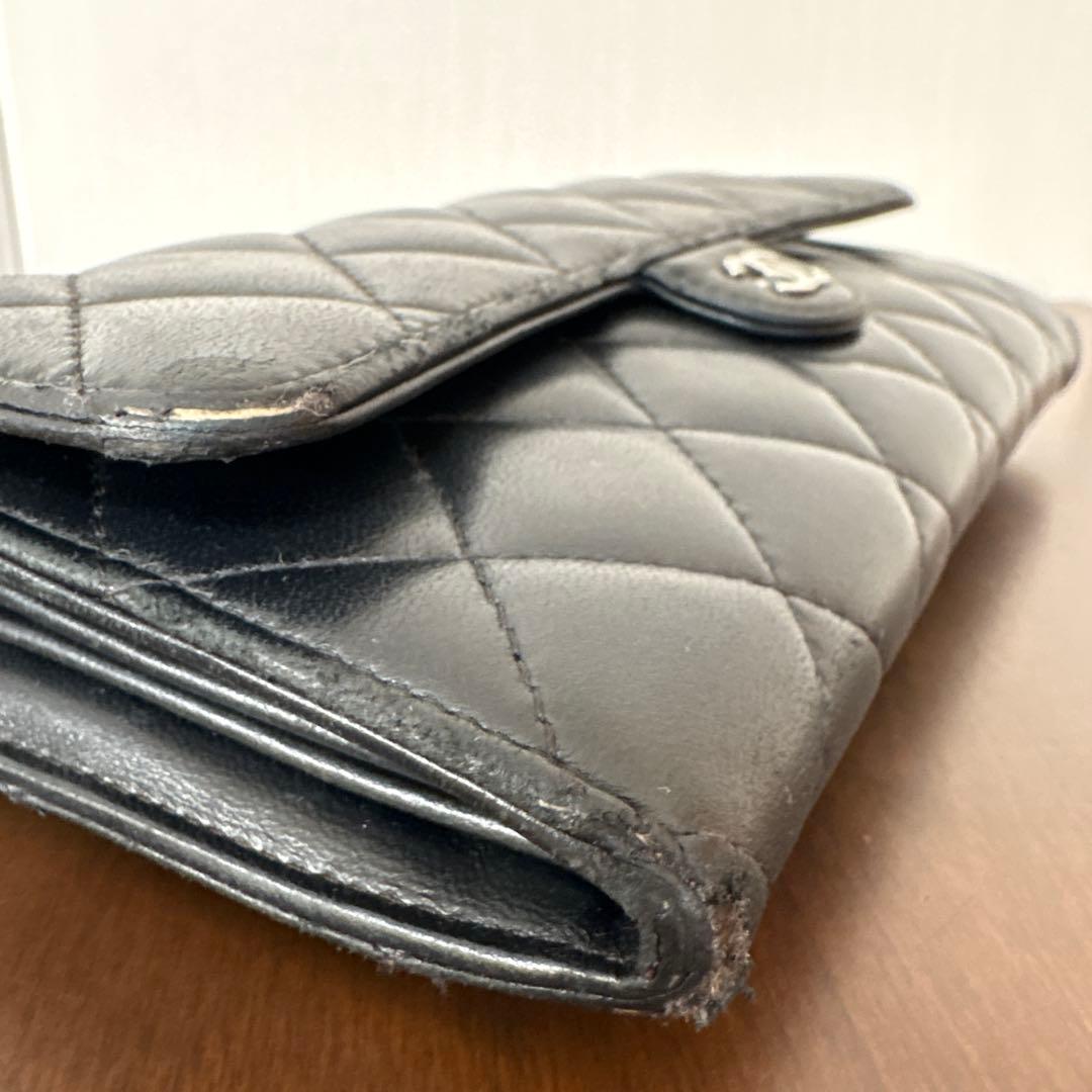 CHANEL マトラッセ ロングウォレット ラムスキン ゴールド 長財布