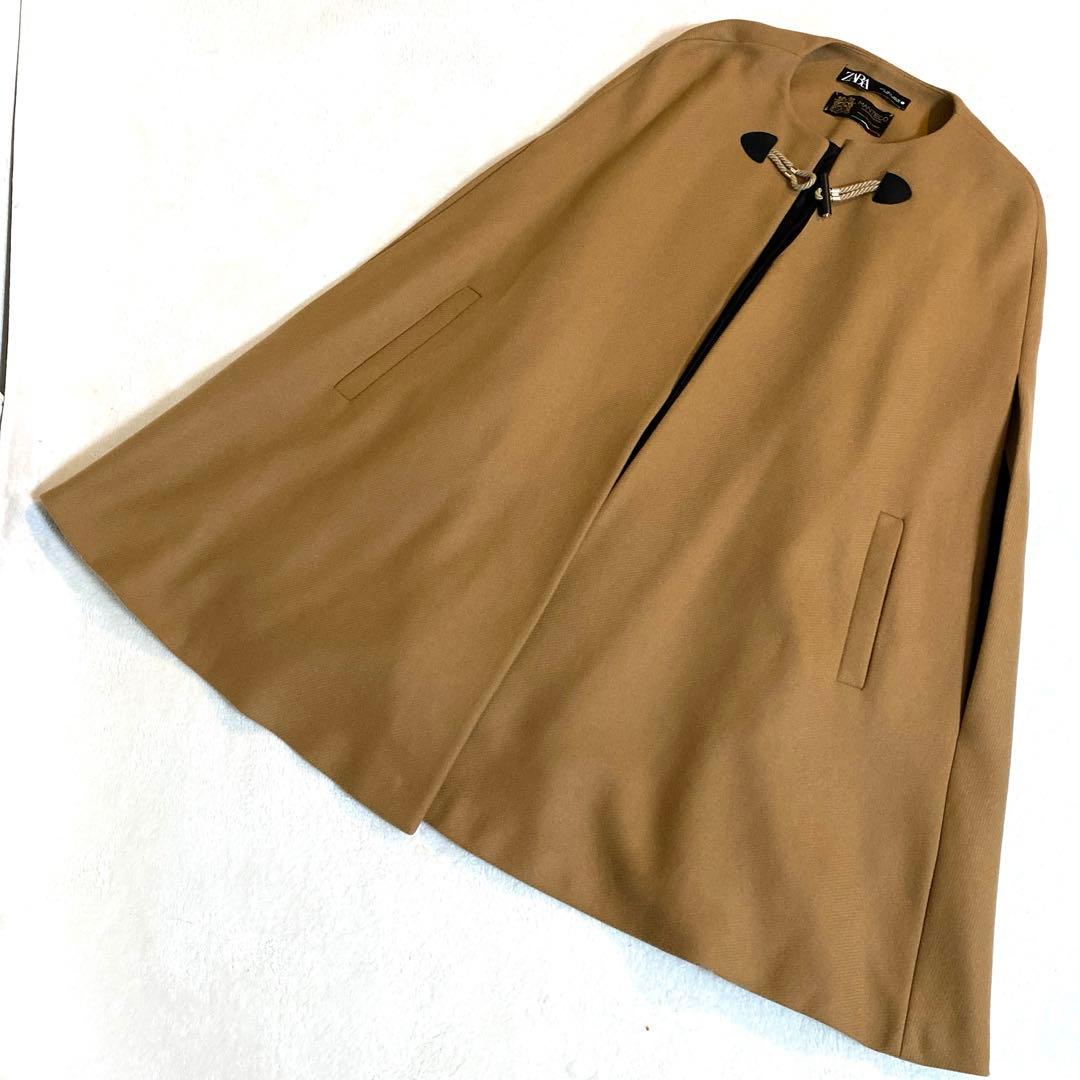 極美品✨ ZARA MANTECO ポンチョ ケープ ゴールド　金具　完売品 L