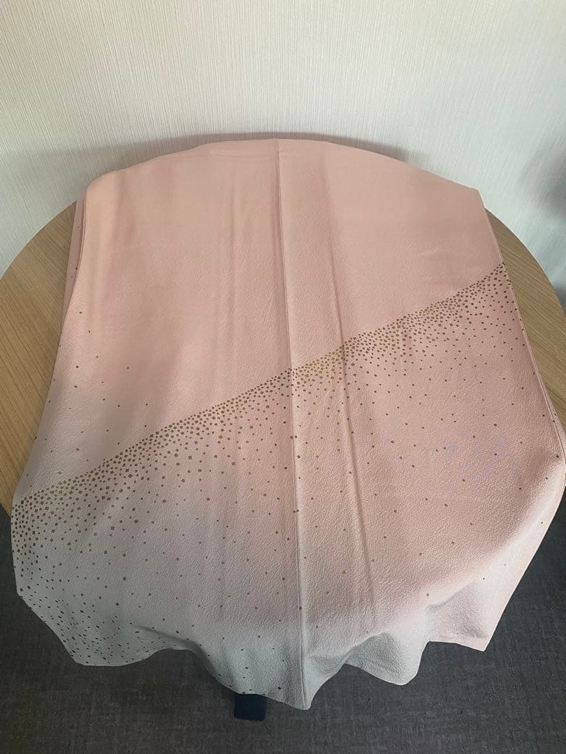 人間国宝　福田喜三郎　訪問着　単衣　箔散らし　暈し染め　金彩　正絹