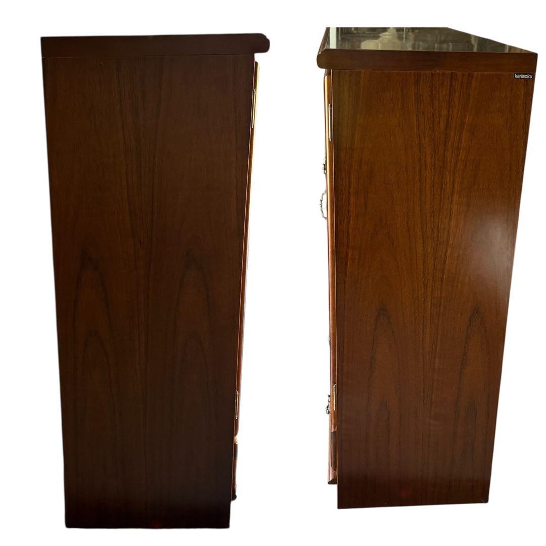 HR756 カリモク家具　コロニアル サイドボード食器棚　キュリオケース