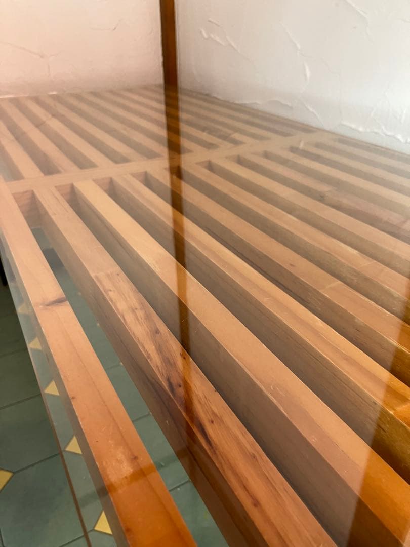 ジョージネルソン　ネルソンベンチ　リプロダクト　ガラス天板付き　ネルソン