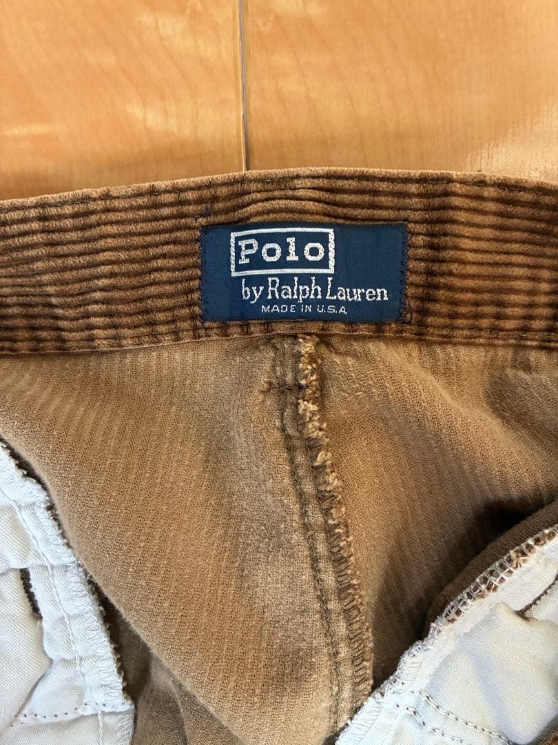 ラルフローレン　コーデュロイパンツ　usa製 90s ワイド　ブラウン