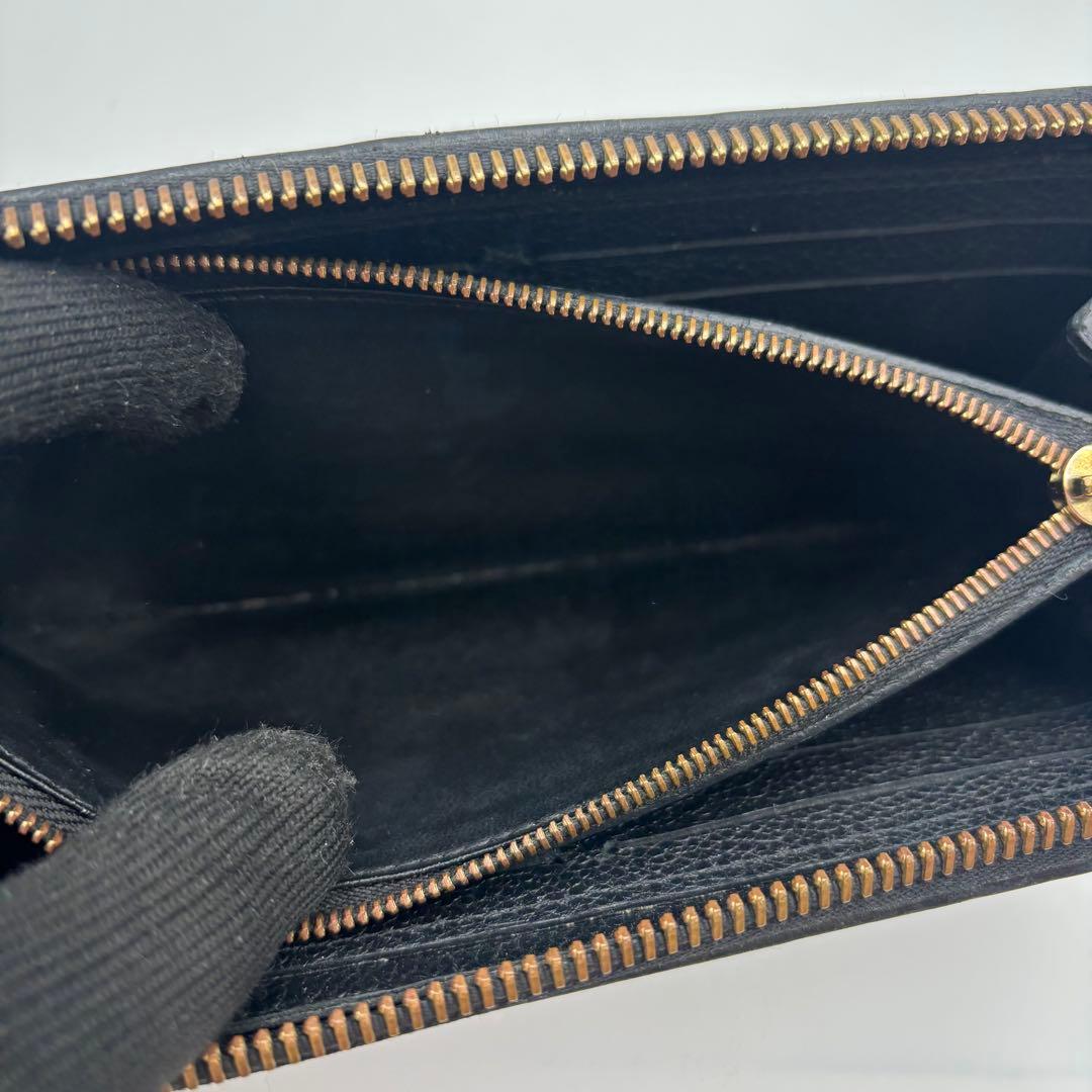 美品　ルイヴィトン　クレマンス　アンプラント　長財布　ブラック　モノグラム