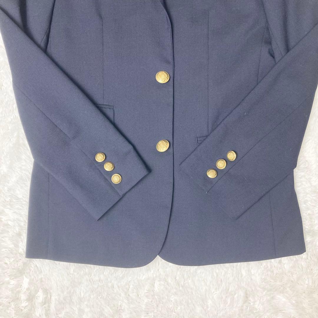 美品✨グリーンレーベルリラクシング　セットアップスーツ　3点セット　紺ブレ