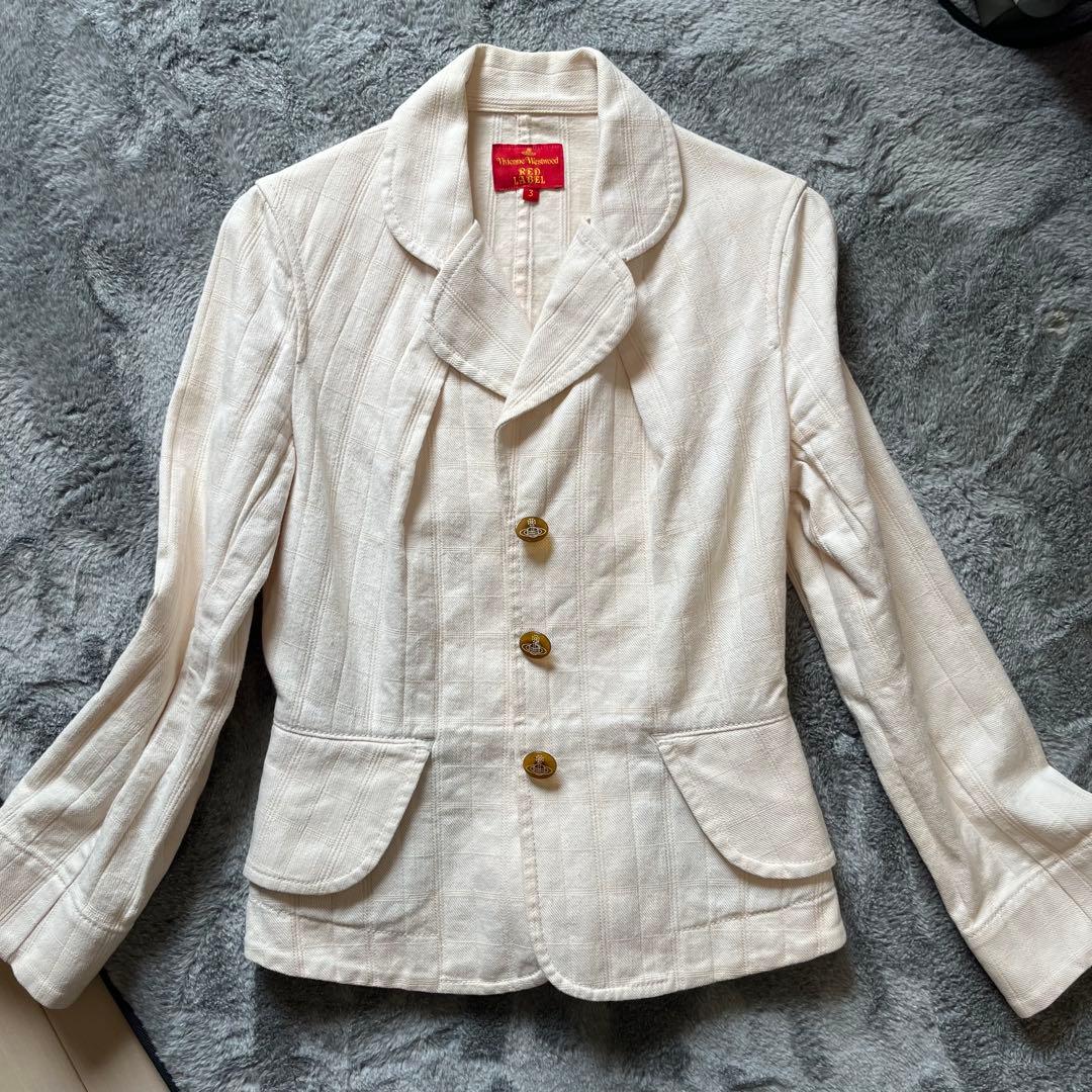 【美品】ヴィヴィアンウエストウッド　ジャケット　オーブボタン　チェック