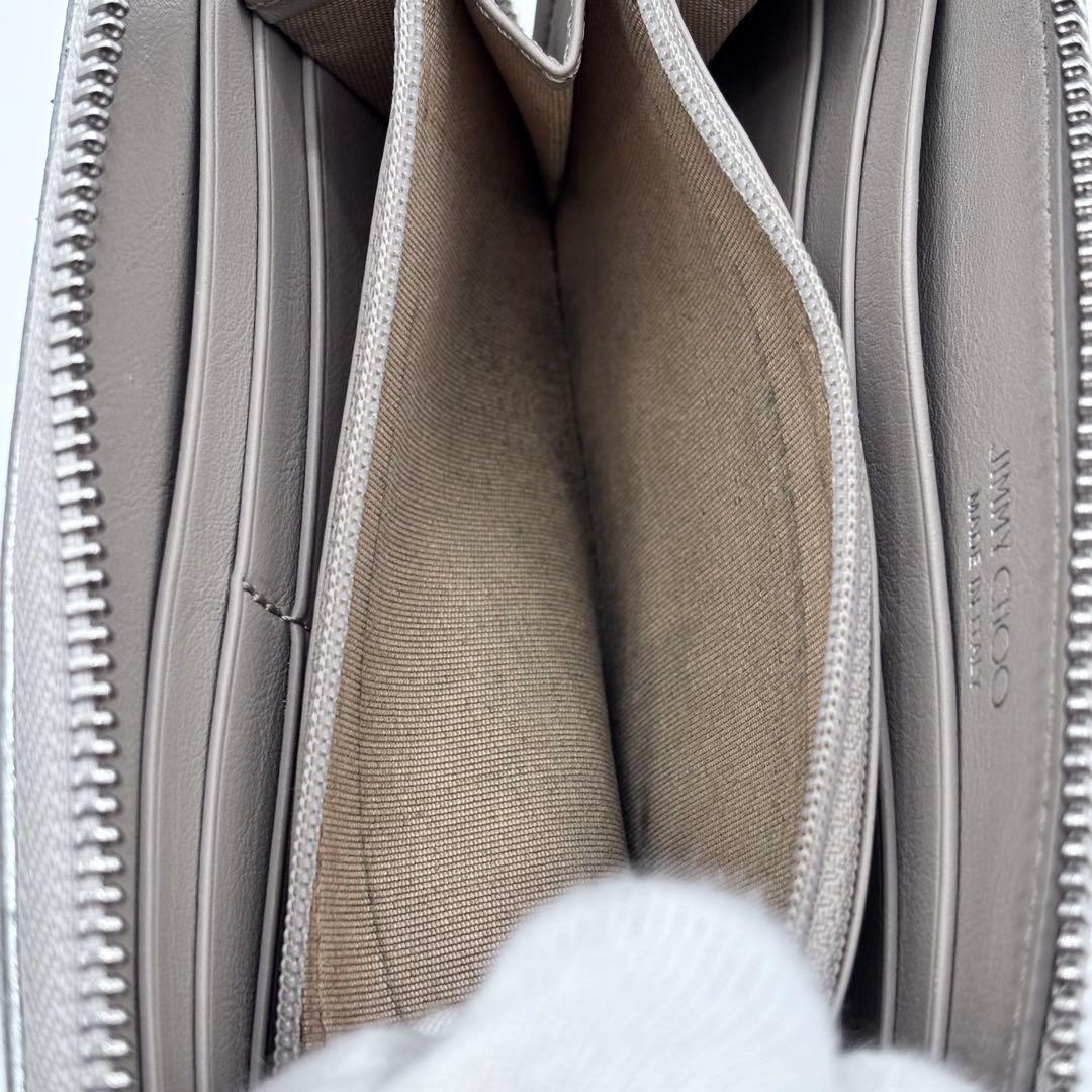 ✨美品✨ JIMMY CHOO 星スタッズ シルバー ラウンド長財布